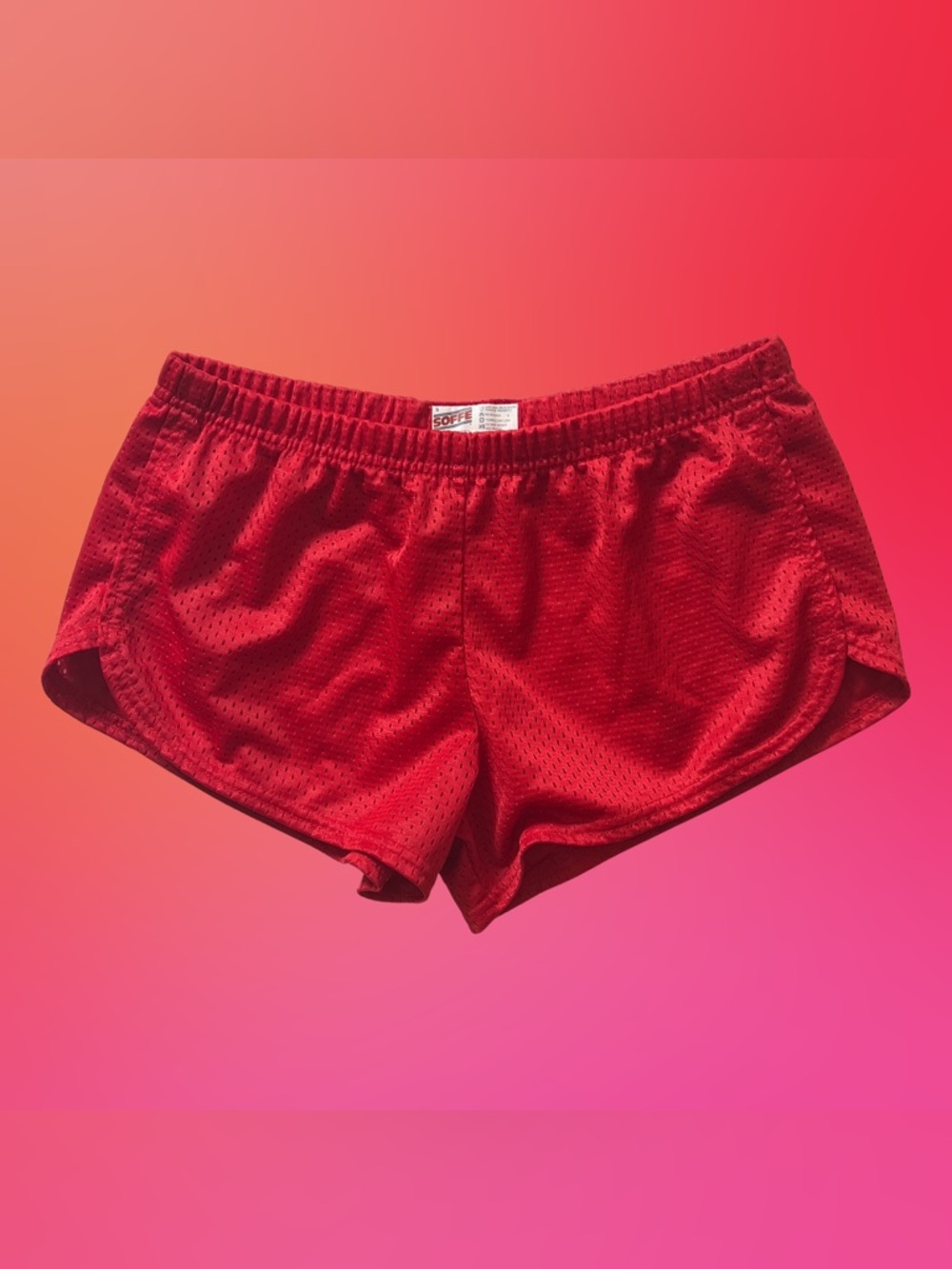EUC 🎒 SOFFE vintage mesh shorts in red. SMALL